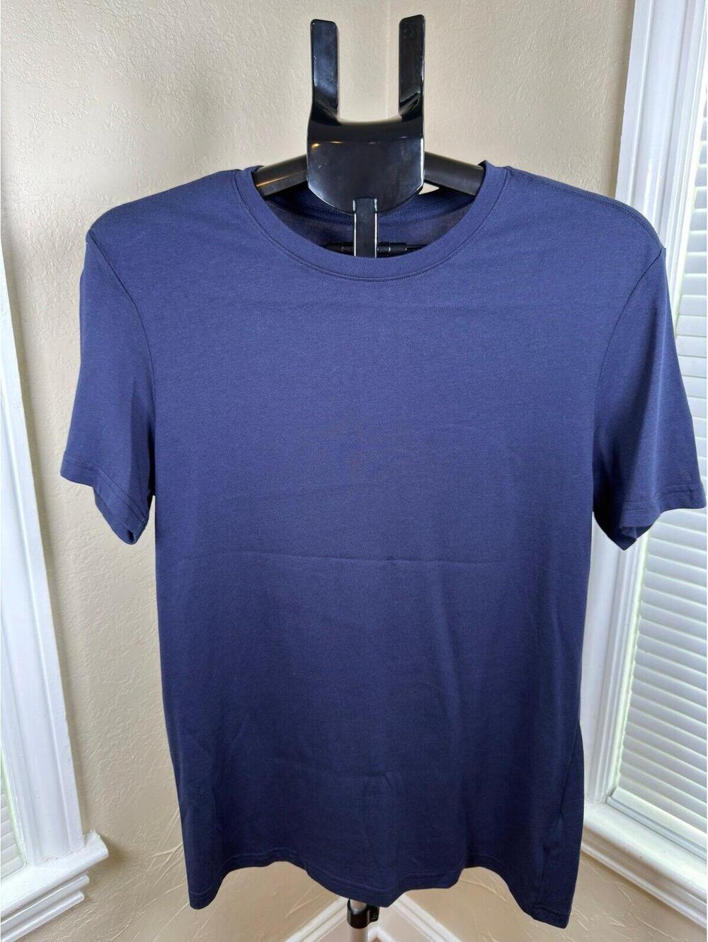 Quince Cotton Modal Crew Neck T Shirt Navy Size Small Soft Basic Tee NWOT